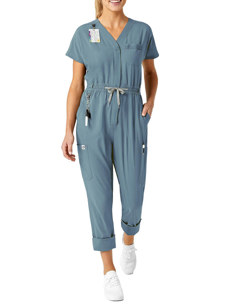Renew Women's Zip Front Scrub Jumpsuit Scrubs Uniforms