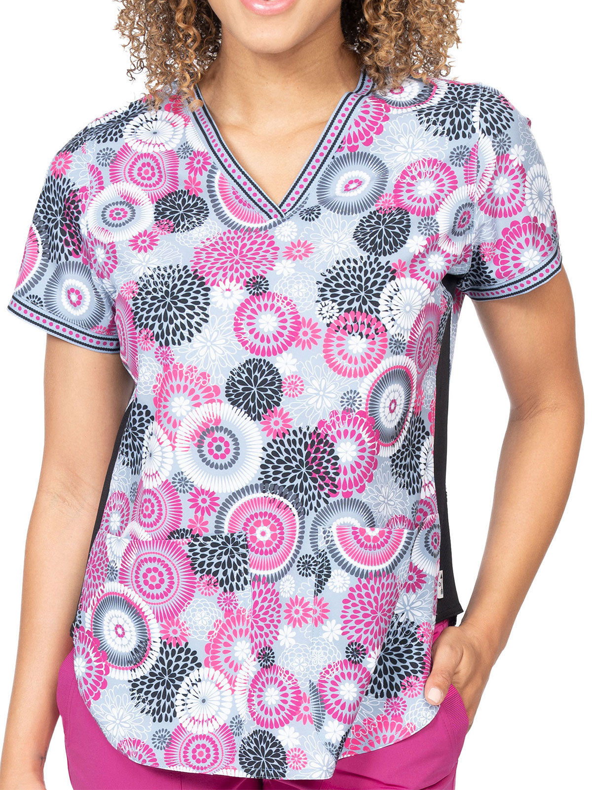 Sour Blue Raspberry Scrub Ava Therese Women's Raspberry Splash Print Scrub Top – Scrubs Uniforms