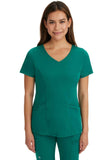 HH Works - Women's Madison Mock Wrap Solid Scrub Top [1]