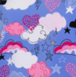 Women's Vicky Happy Cloud Print Scrub Top