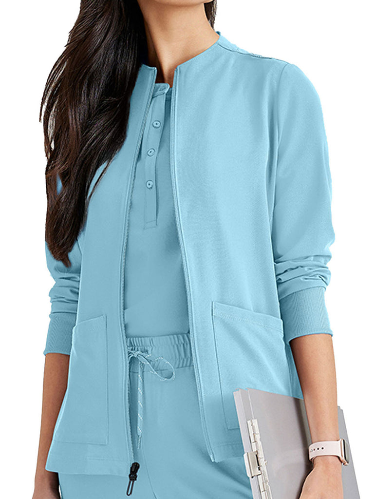 Barco one scrub jacket Unify Women's Zip Front Warm Up Jacket Scrubs Uniforms