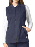 Rugged Flex - Women's Zip Front Utility Solid Scrub Vest