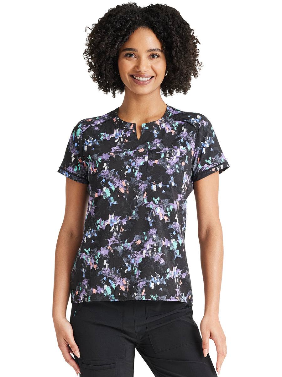 Women's Ultra Soft Microfiber Printed Scrub Tops - Medical Uniforms XS To 3XL