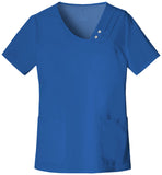 Luxe - Women's Crossover V-Neck Pin-Tuck Top
