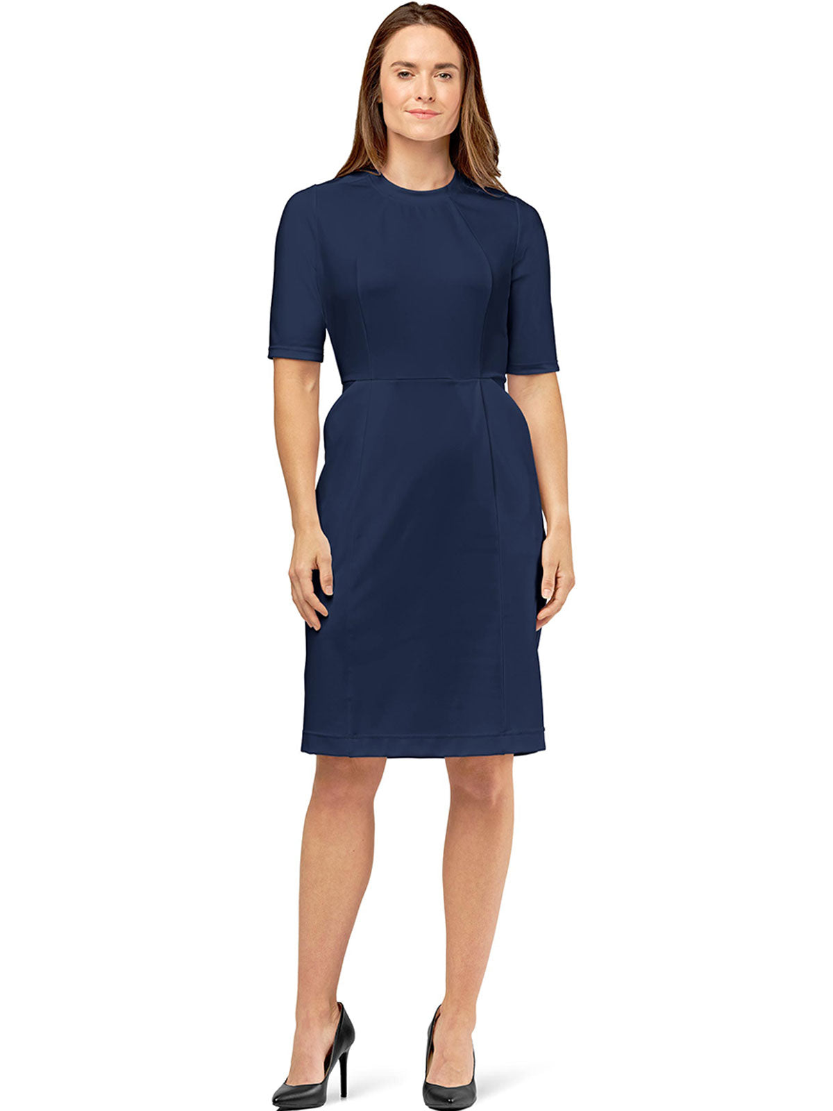 Slate - Women's Performance A-Line Scrub Dress - Scrubs Uniforms Slate - Women's Performance A-Line Scrub Dress - Scrubs Uniforms