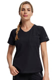 Dynamix - Women's Rounded V-Neck Solid Top